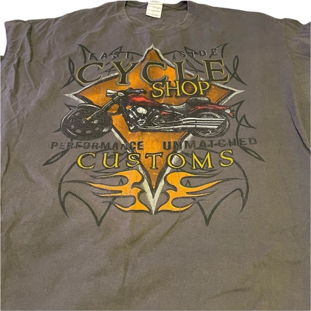 VINTAGE TEE MENS SIZE XL! Motorcycle shop T-Shirt - Picture 1 of 2